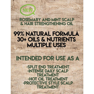 Rosemary Mint Scalp & Hair Strengthening Oil - ThOlu Hair + Beauty